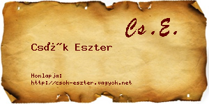 Csók Eszter névjegykártya